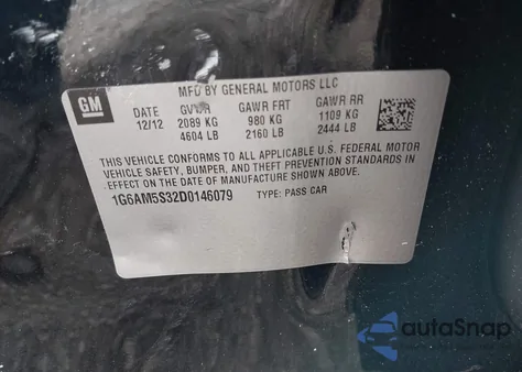 2013 Cadillac Ats Premium из США, поврежденный, VIN 1G6AM5S32D0146079